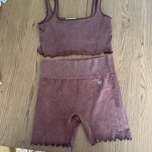 Forever 21 brown activewear set